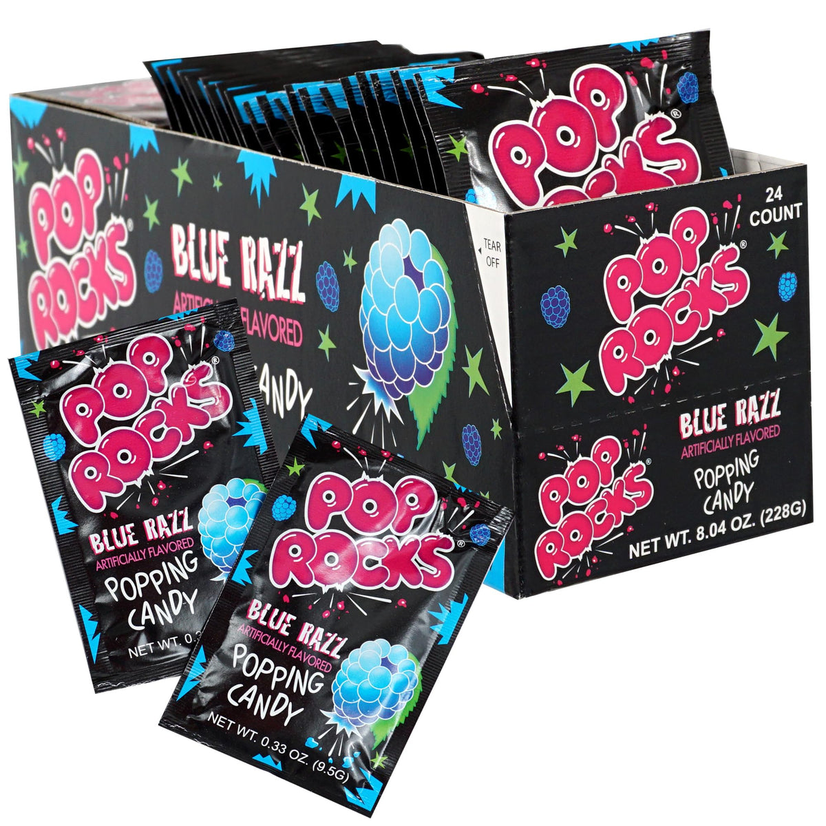 Pop Rocks Blue Razz Popping Candy — 24 Pack | The Hampton Candy Company