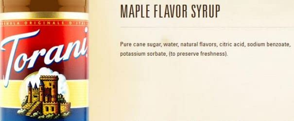 Torani Maple Syrup 750 mL – Rich Maple Flavor for Pancakes & More
