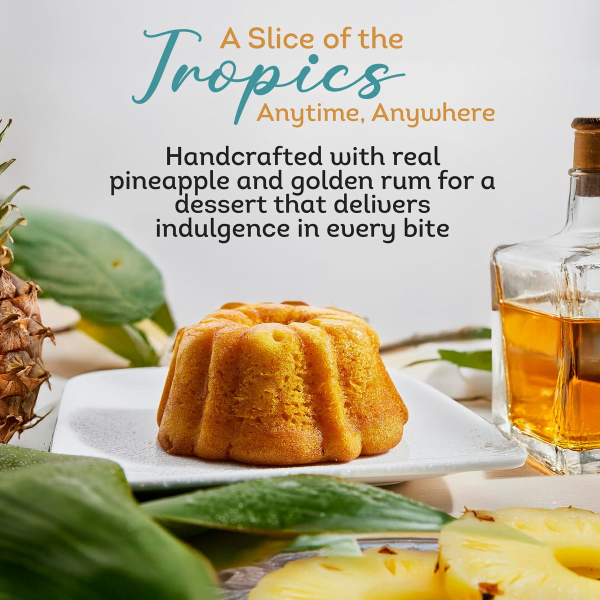 TORTUGA Caribbean Pineapple Rum Cake – 16 oz | Premium Gourmet Gift & Dessert