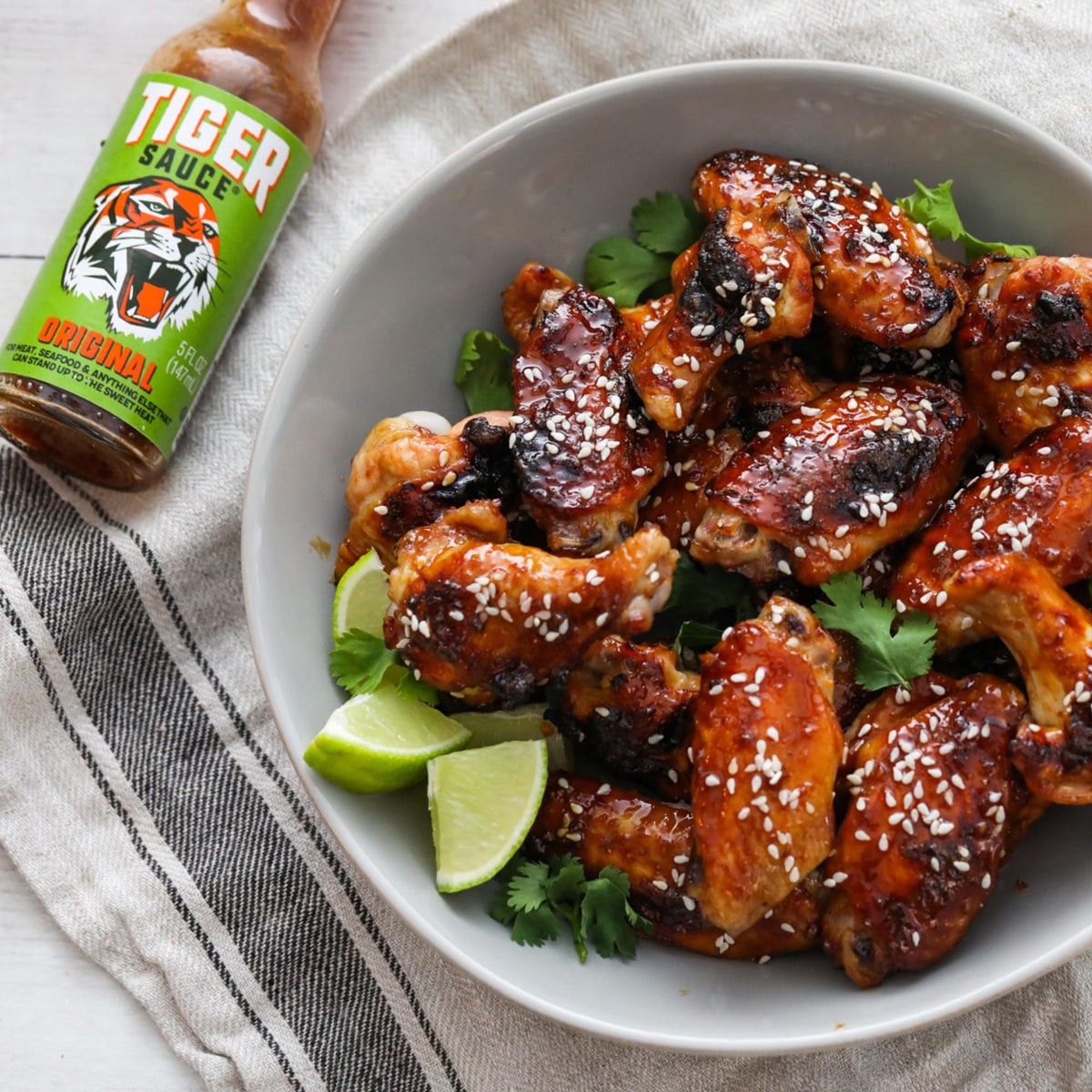 Tiger Sauce Original Hot Sauce – Try Me (5oz Bottle, Pack of 6)