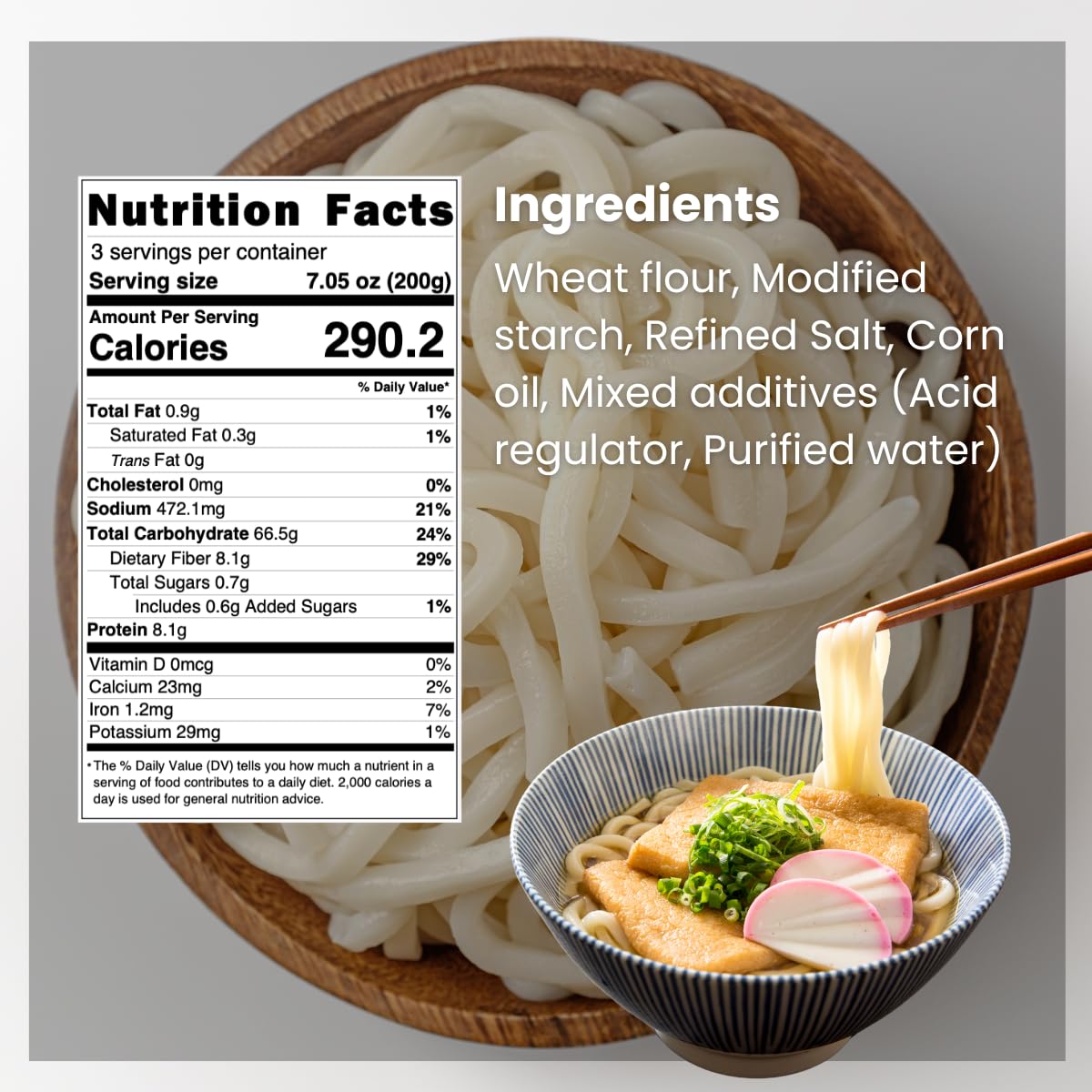 Unha's Japanese Sanuki Fresh Udon Noodles – 3-Pack Jumbo Chewy Noodles (22 oz Total), No Soup Included