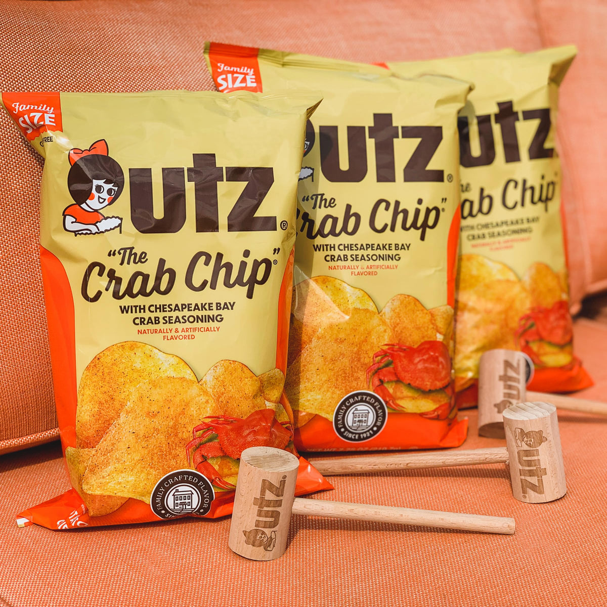 Utz Crab Chips 1oz Bags, 42 Count – Crispy, Gluten-Free & Kosher