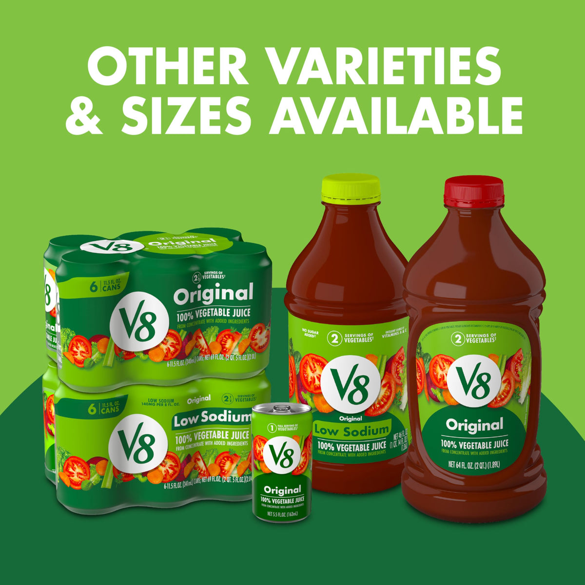 V8 Spicy Hot 100% Vegetable Juice – Six 64 oz Bottles (Gluten Free, Non-GMO)