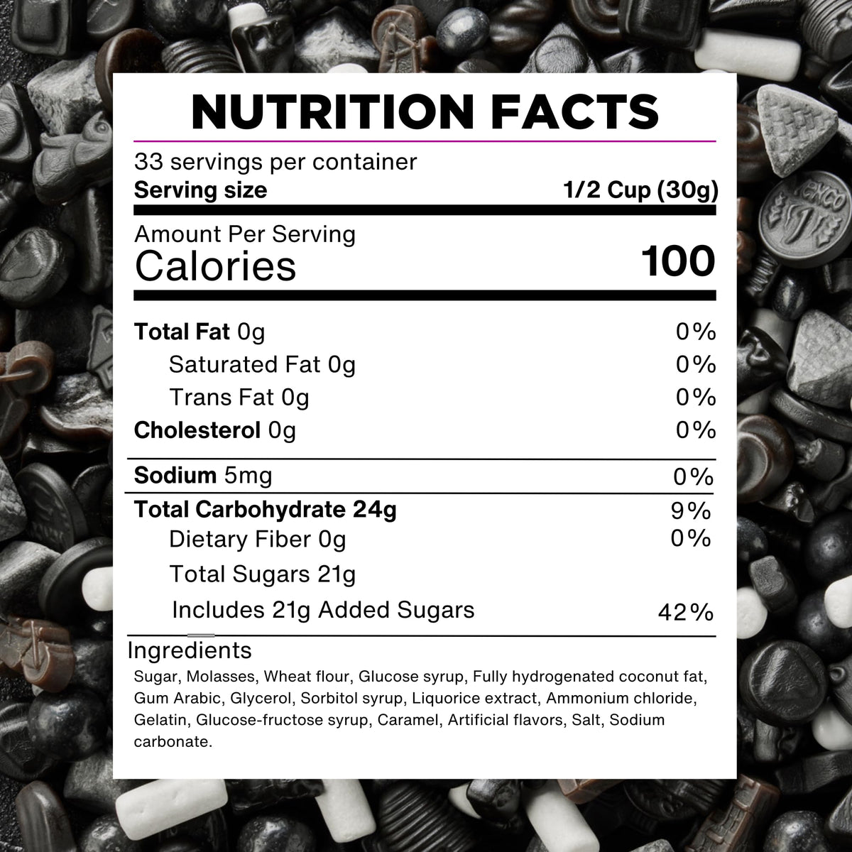 Venco Griotten Salty Licorice Squares — Original Dutch Candy (2.2 lb Sharing Bag)