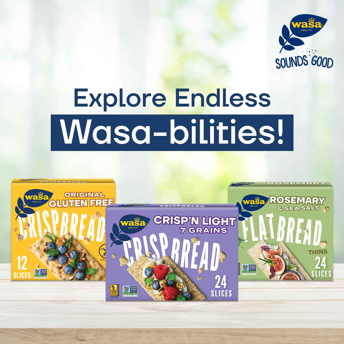 Wasa Sesame & Sea Salt Flatbread Thins – Pack of 10, Non-GMO