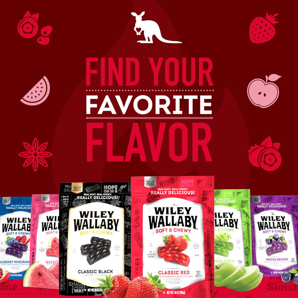 Wiley Wallaby Licorice 24oz Cinnamon Candy – 3-Pack Gourmet Soft & Chewy Australian Licorice