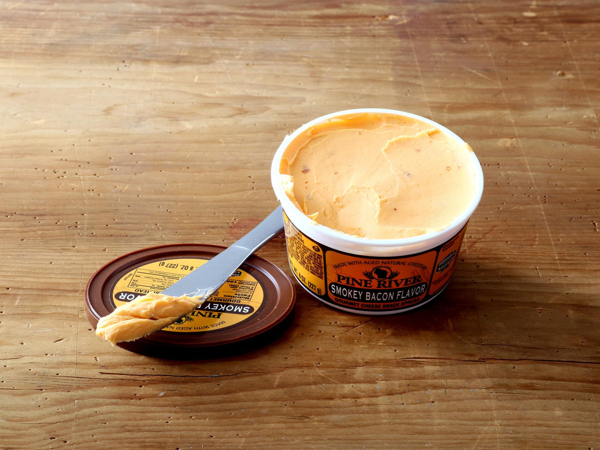 Wisconsin Cheese Mart Pine River Smokey Bacon Pub Cheese Spread — 3-Pack, 8 oz Tubes, Shelf-Stable