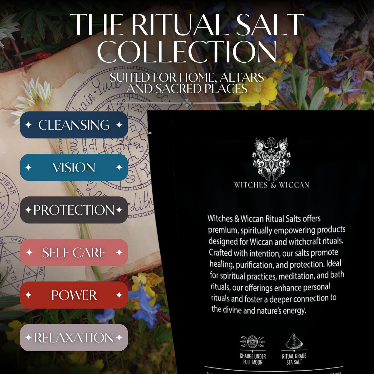 Ritual Salt Starter Pack for Ceremony & Spell | Witches & Wiccan