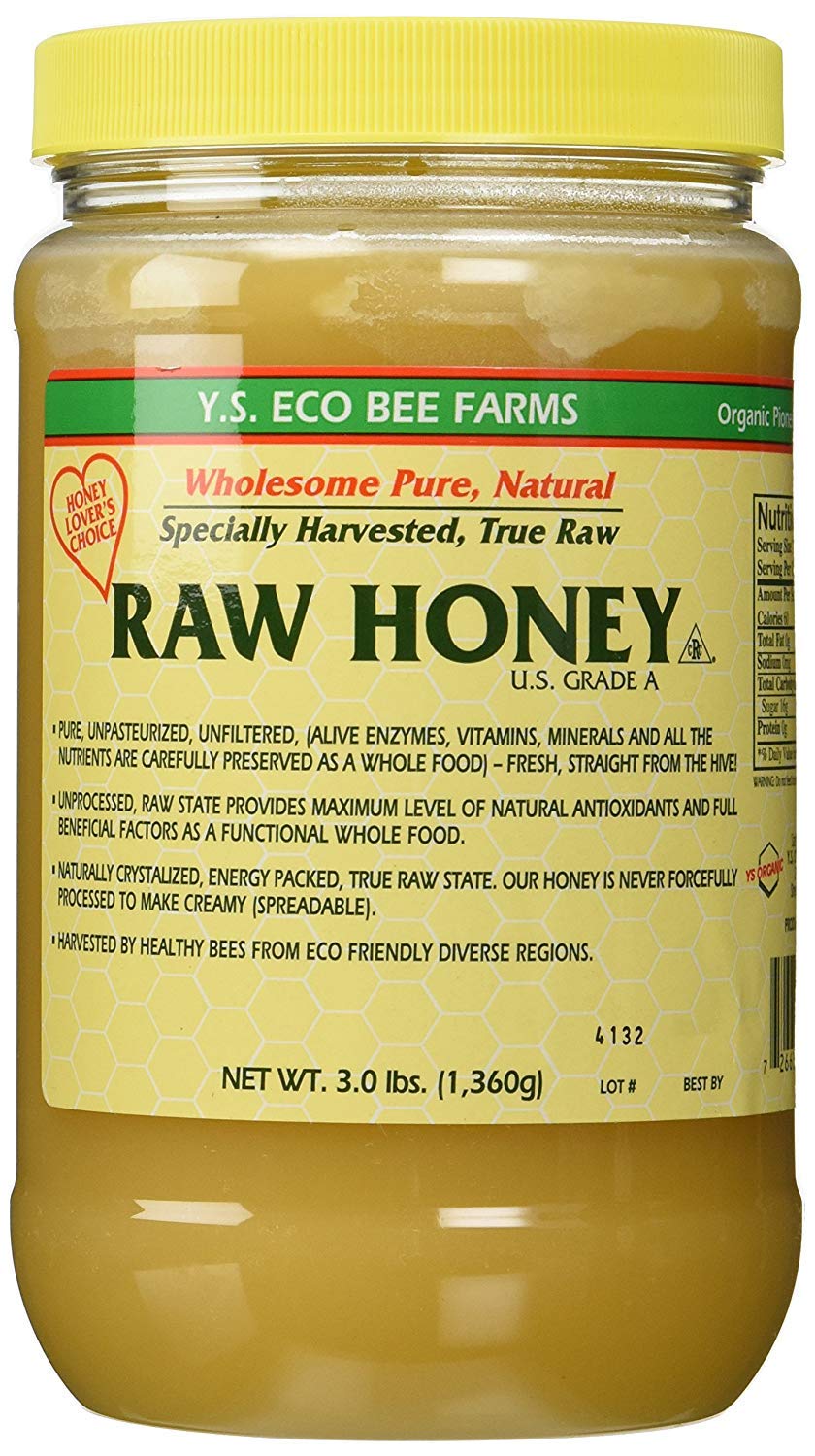 YS Eco Bee Farms RAW HONEY – 2 Pack, 3 lb Jars, Raw Unfiltered Kosher
