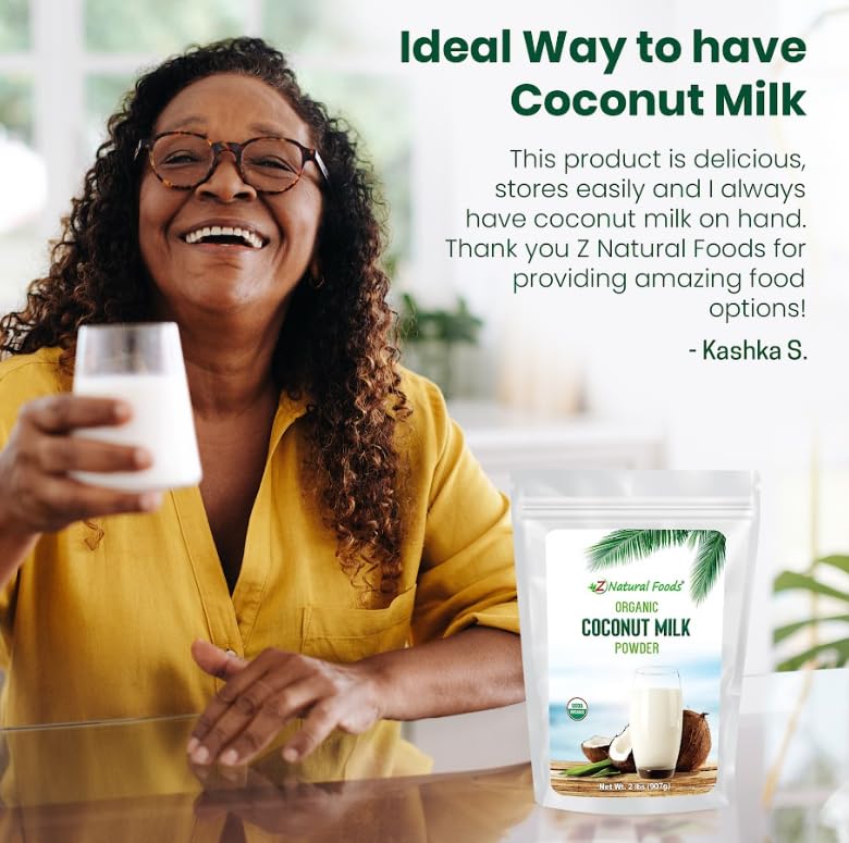 Z Natural Foods Organic Coconut Milk Powder – Unsweetened Dairy-Free Creamer (2 lb)