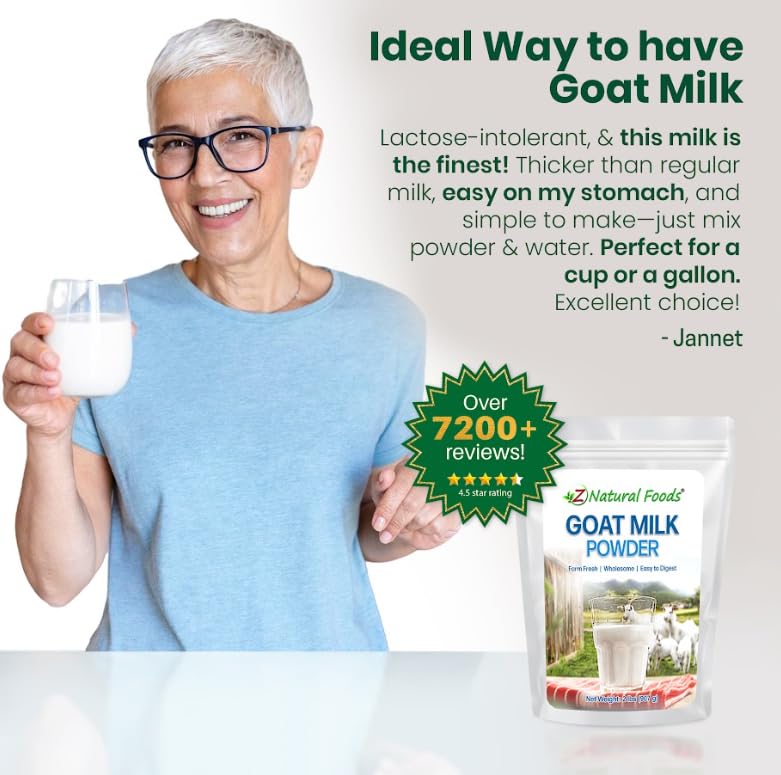 Z Natural Foods Goat Milk Powder – Pure Netherlands Full-Cream Goat Milk, 2 lbs