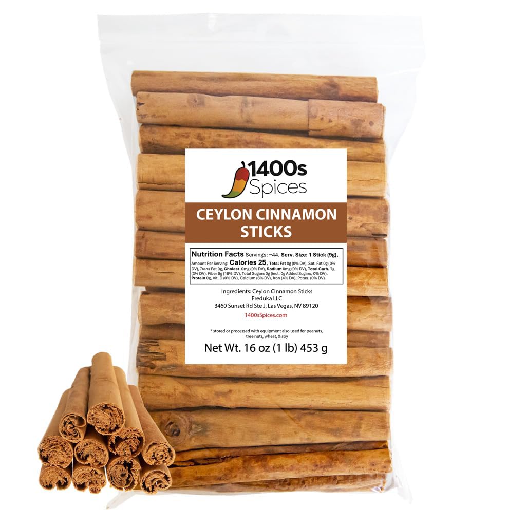 1400S SPICES | 1lb Ceylon Cinnamon Sticks from Sri Lanka – True Cinnamon Quills