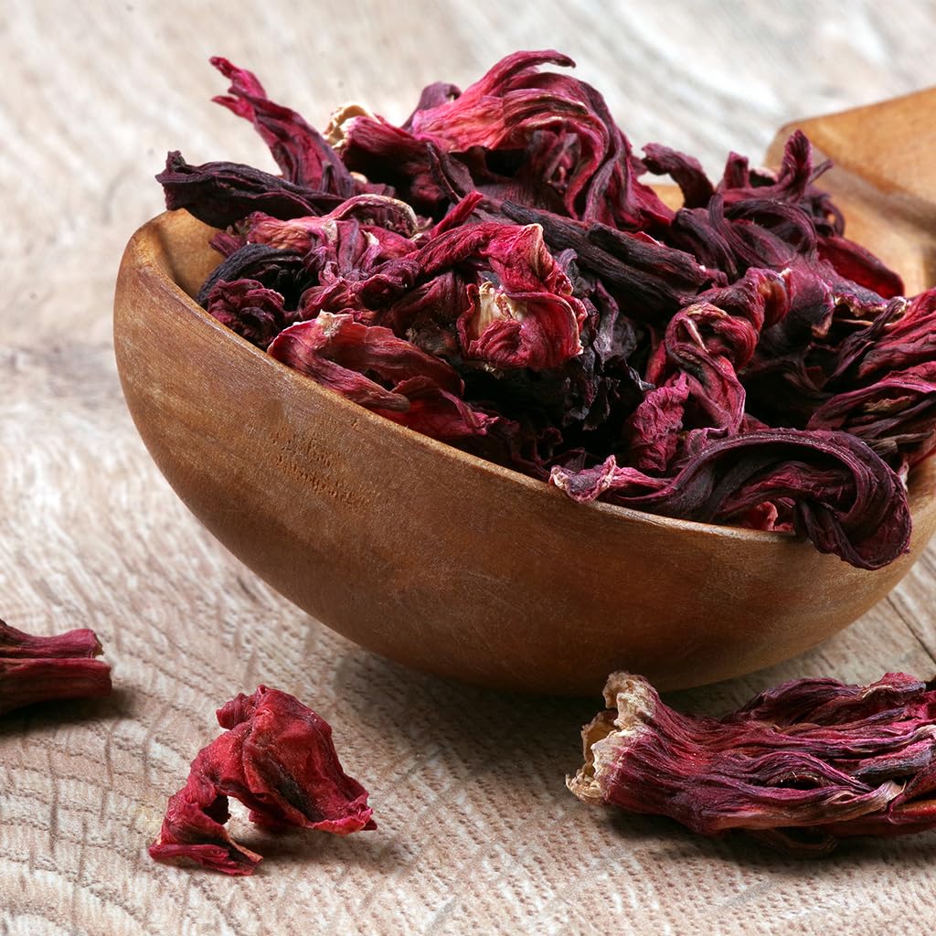1400S SPICES 2lb Dried Hibiscus Flowers Bulk for Tea, Agua Fresca & Flor de Jamaica