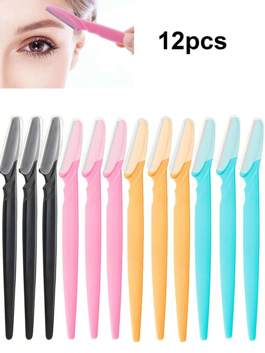 12pcs Women Eyebrow Razor