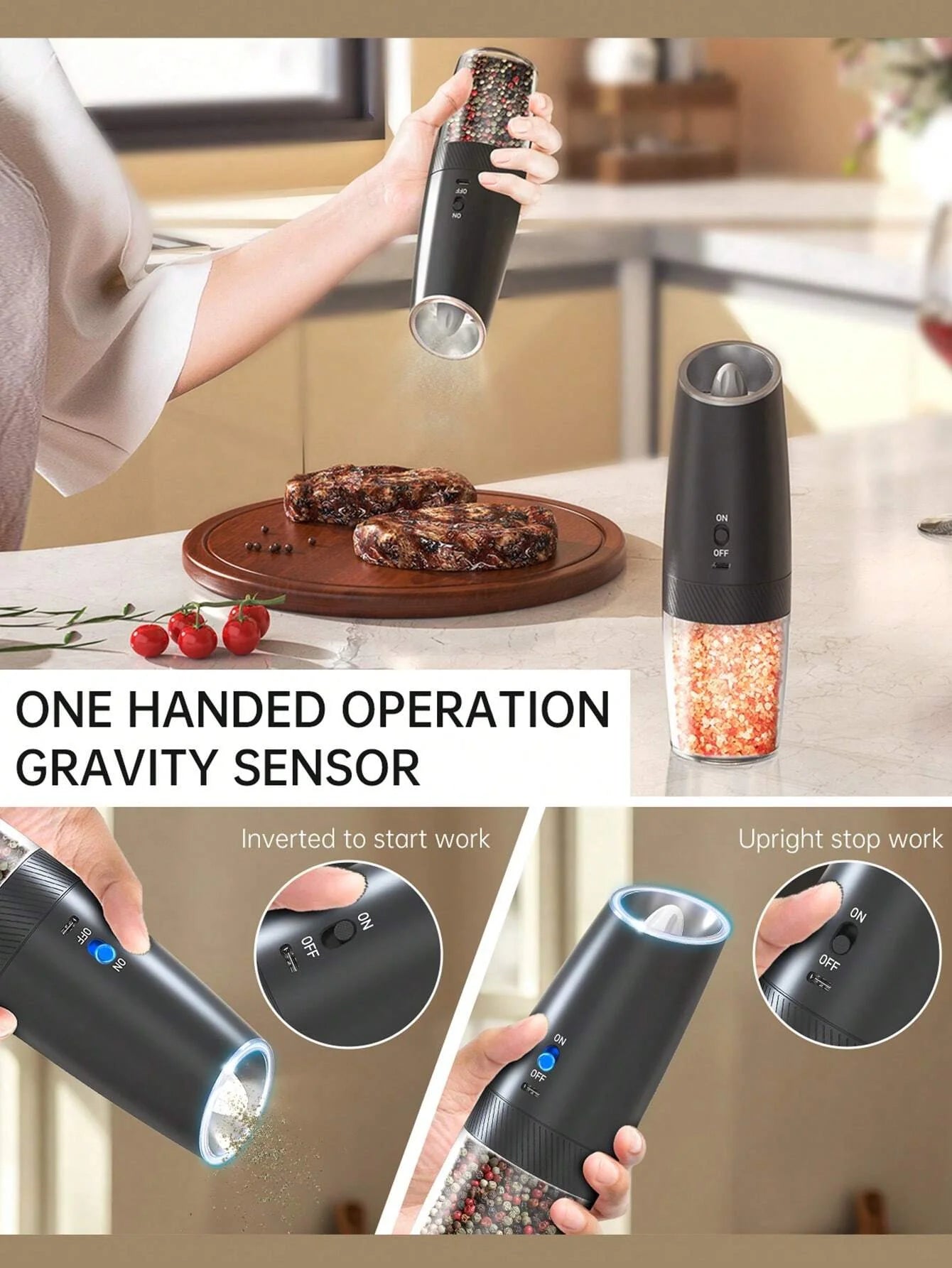 CLITON Gravity Electric Grinder Set