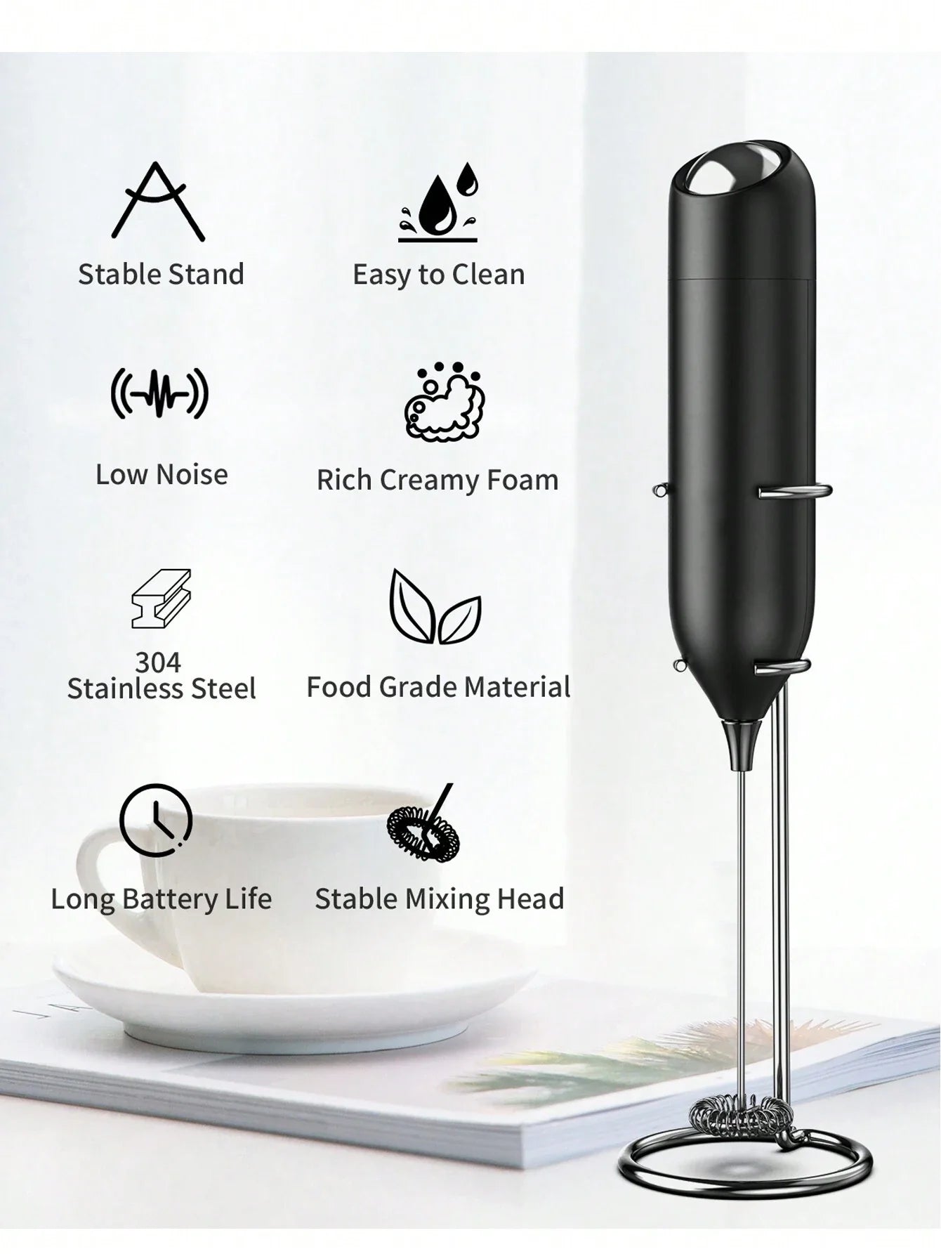 CLITON Handheld Electric Milk Frother