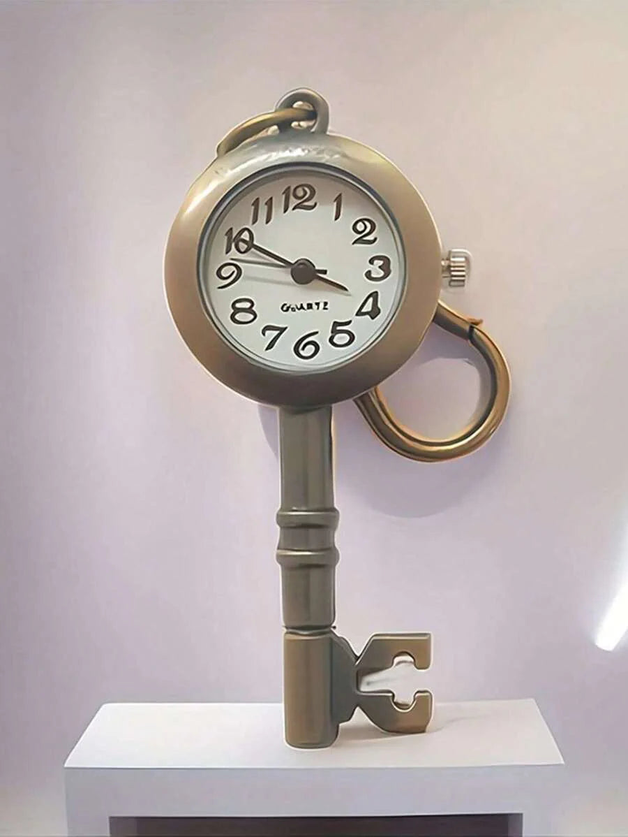 Key Shape Pocket Watch Pocket Watch Vintage Bronze Keychain