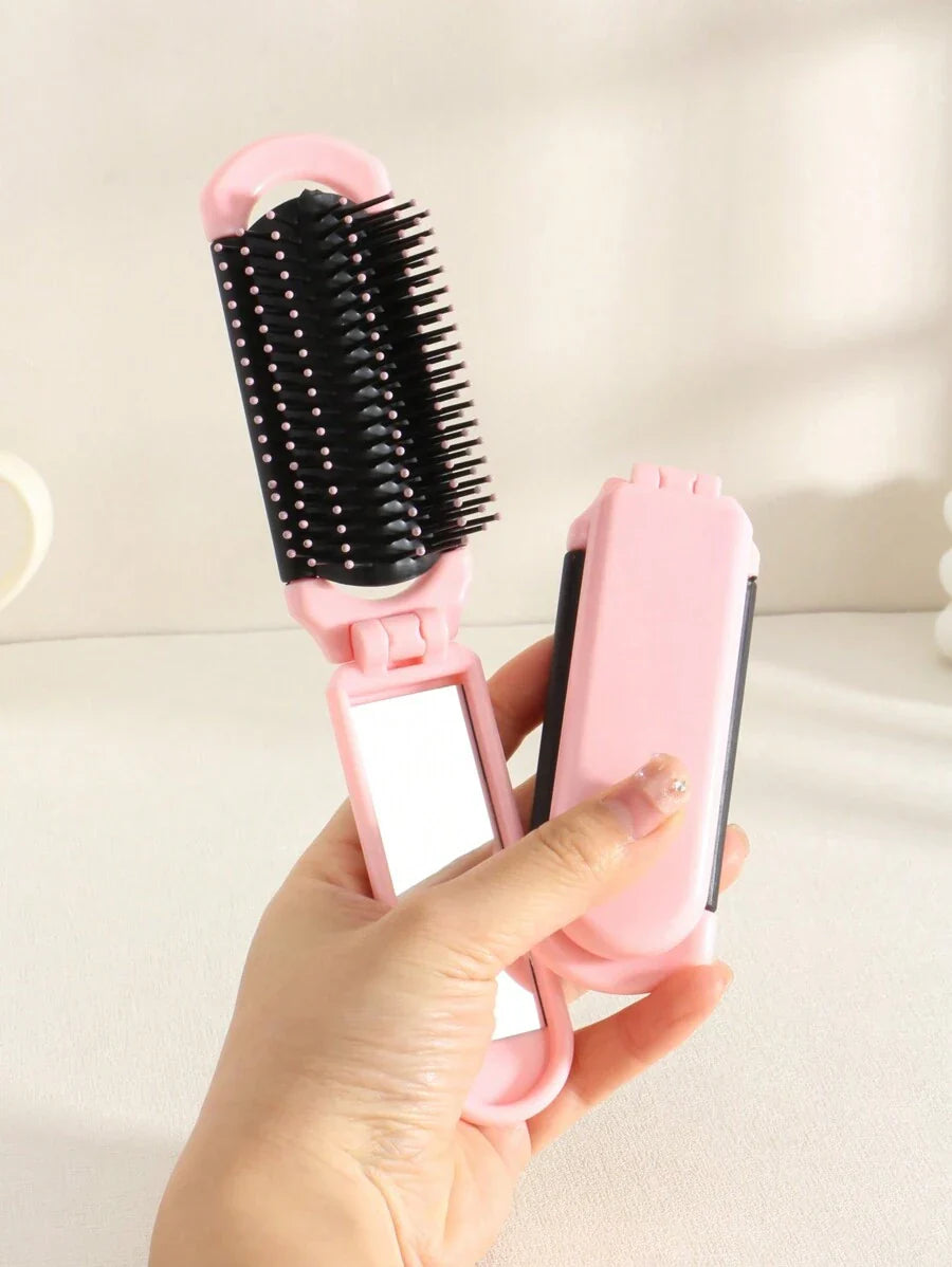 X Milania 1pc Foldable Comb - Cream Color