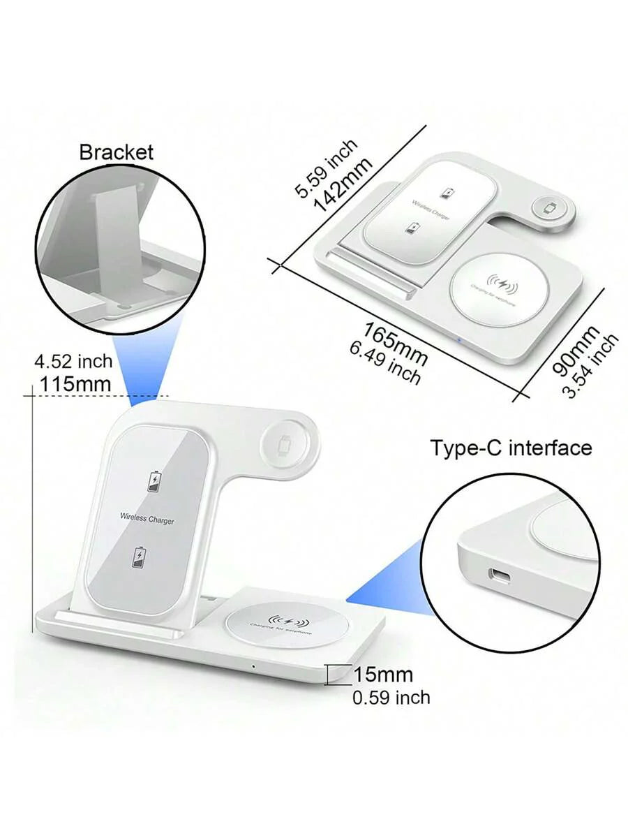 Wireless Charger Station For Multiple Devices Foldable