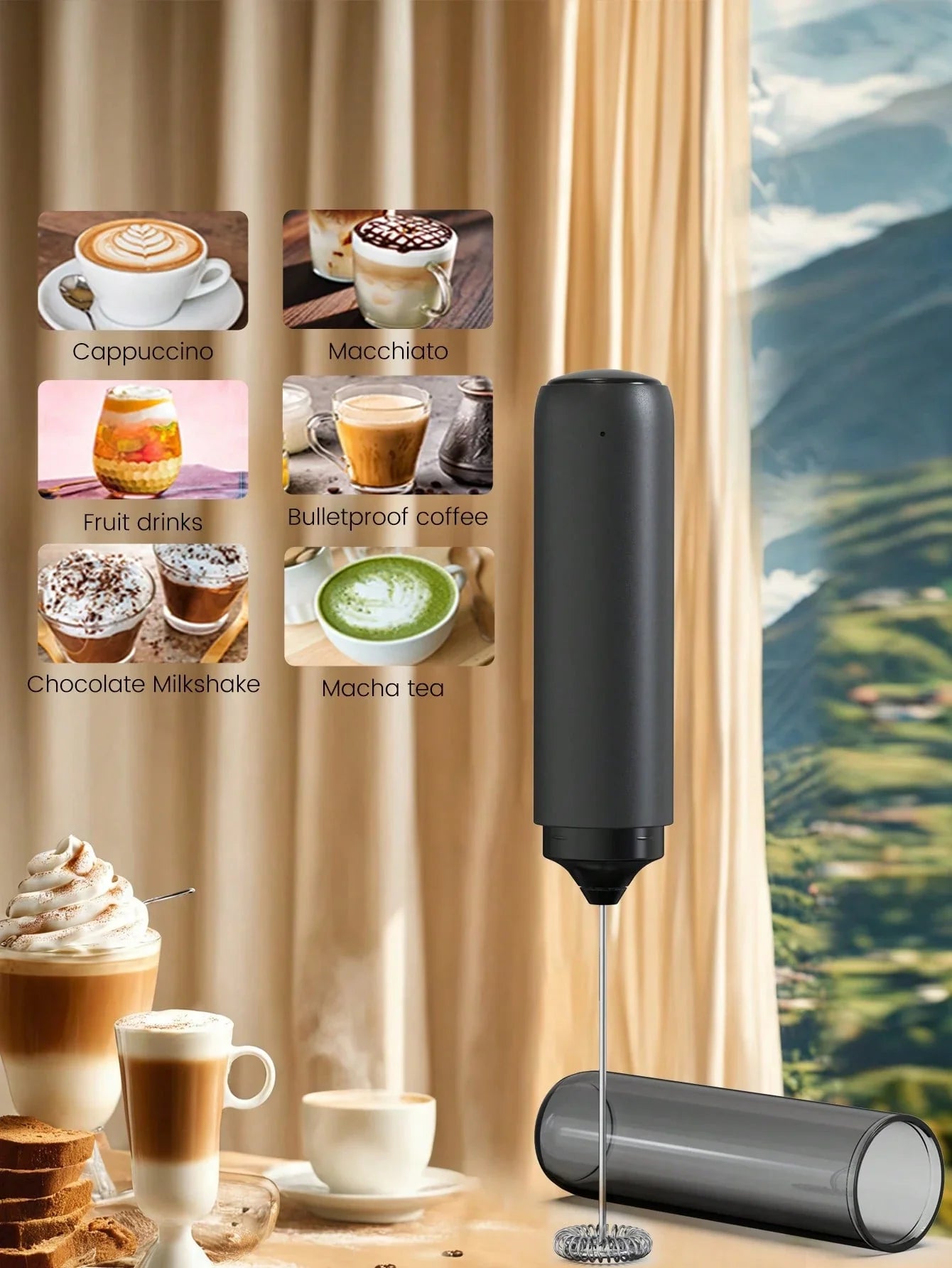 CLITON Rechargeable Electric Milk Frother