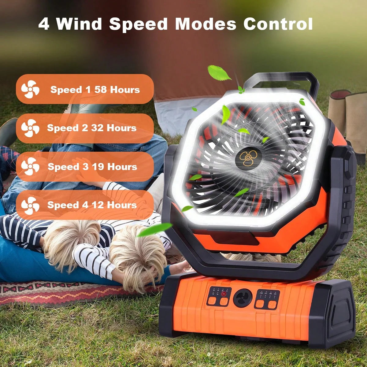 BDQ 20000mAh Portable Camping Fan