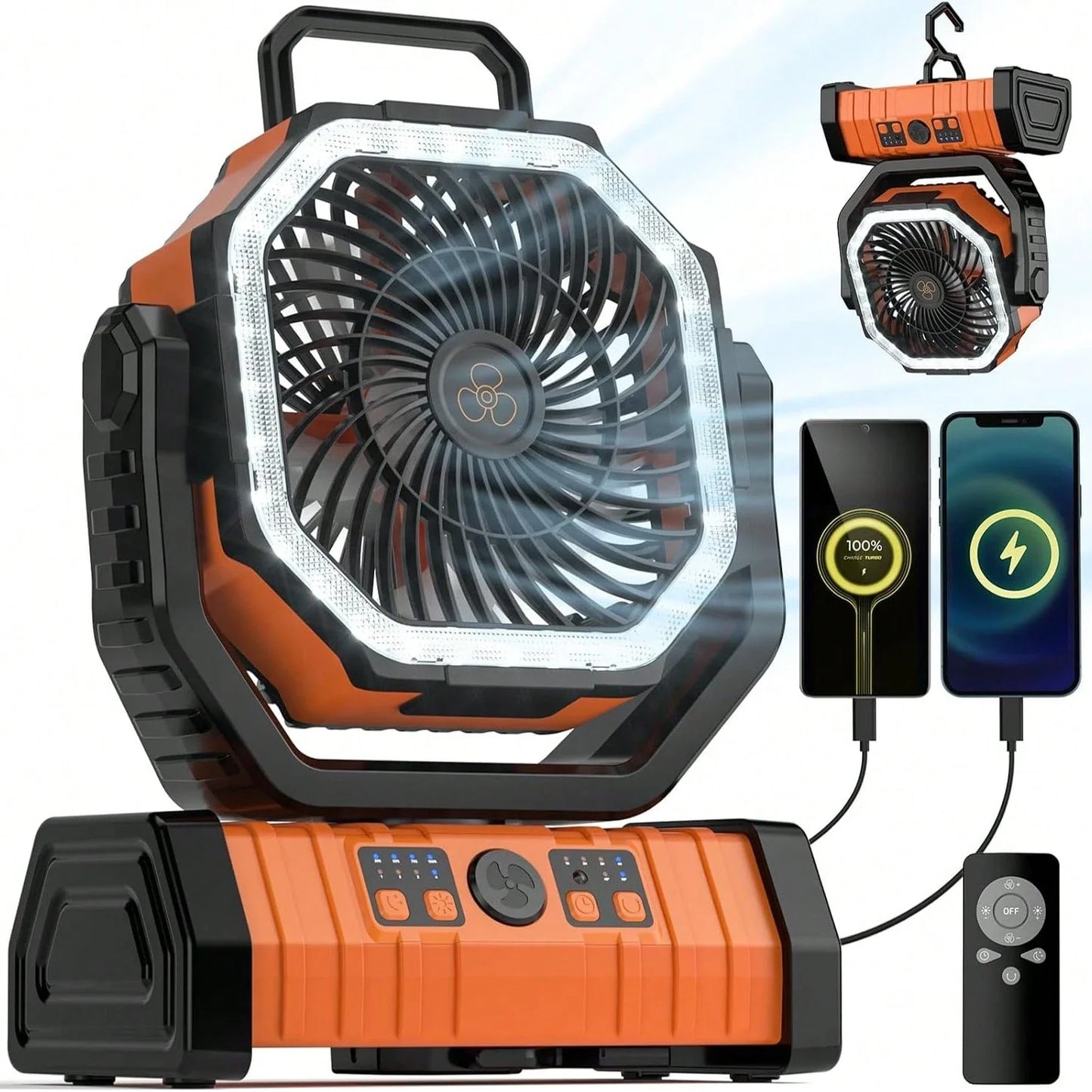 BDQ 20000mAh Portable Camping Fan