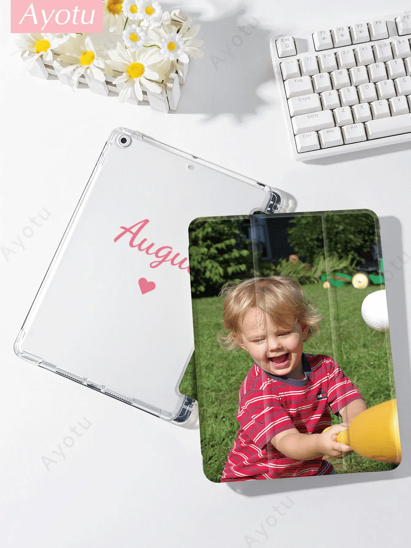 Custom Image Text iPad Case