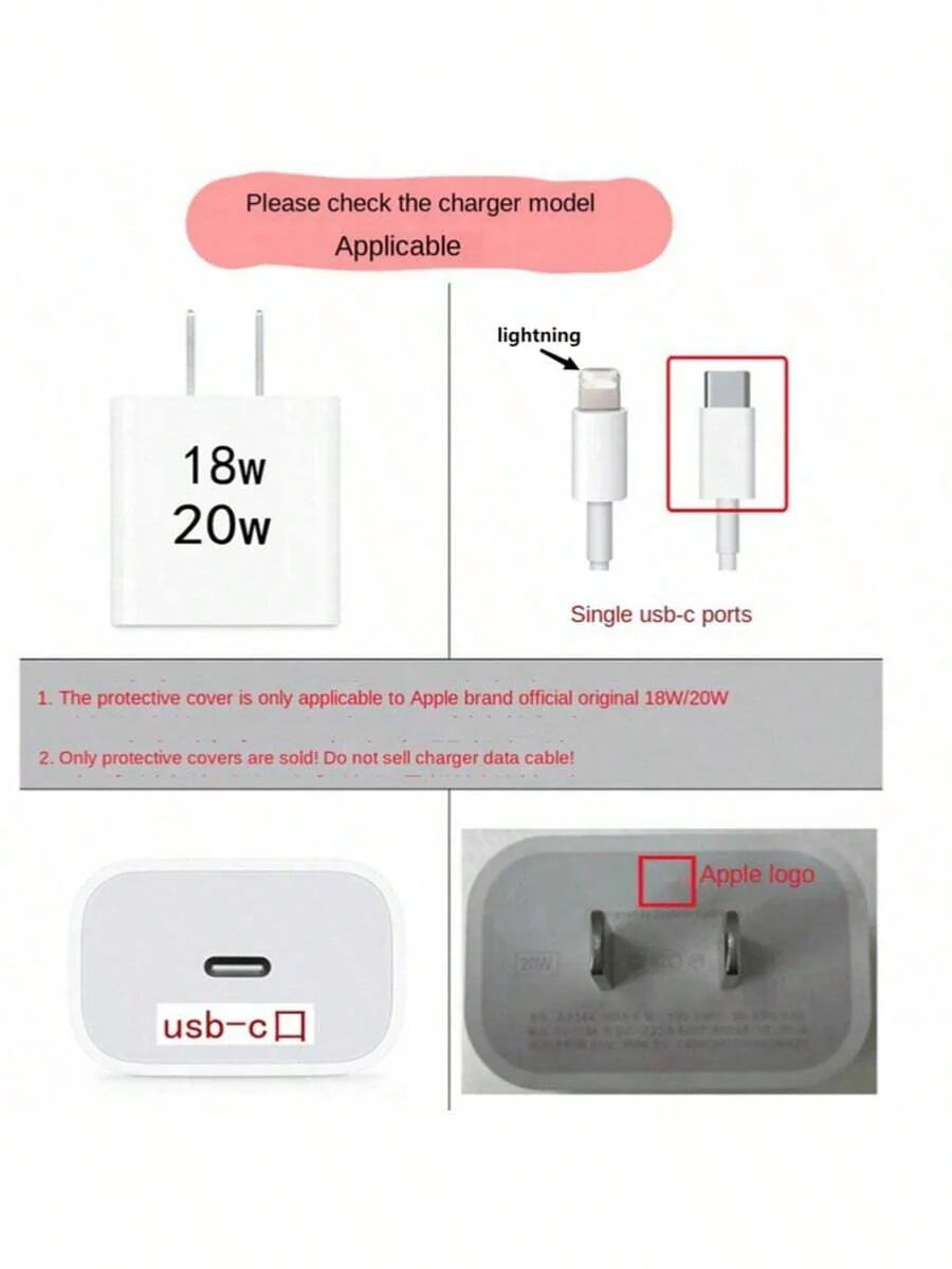 5pcs/Set Printed Butterfly & Sunflower Design TPU Charging Cable