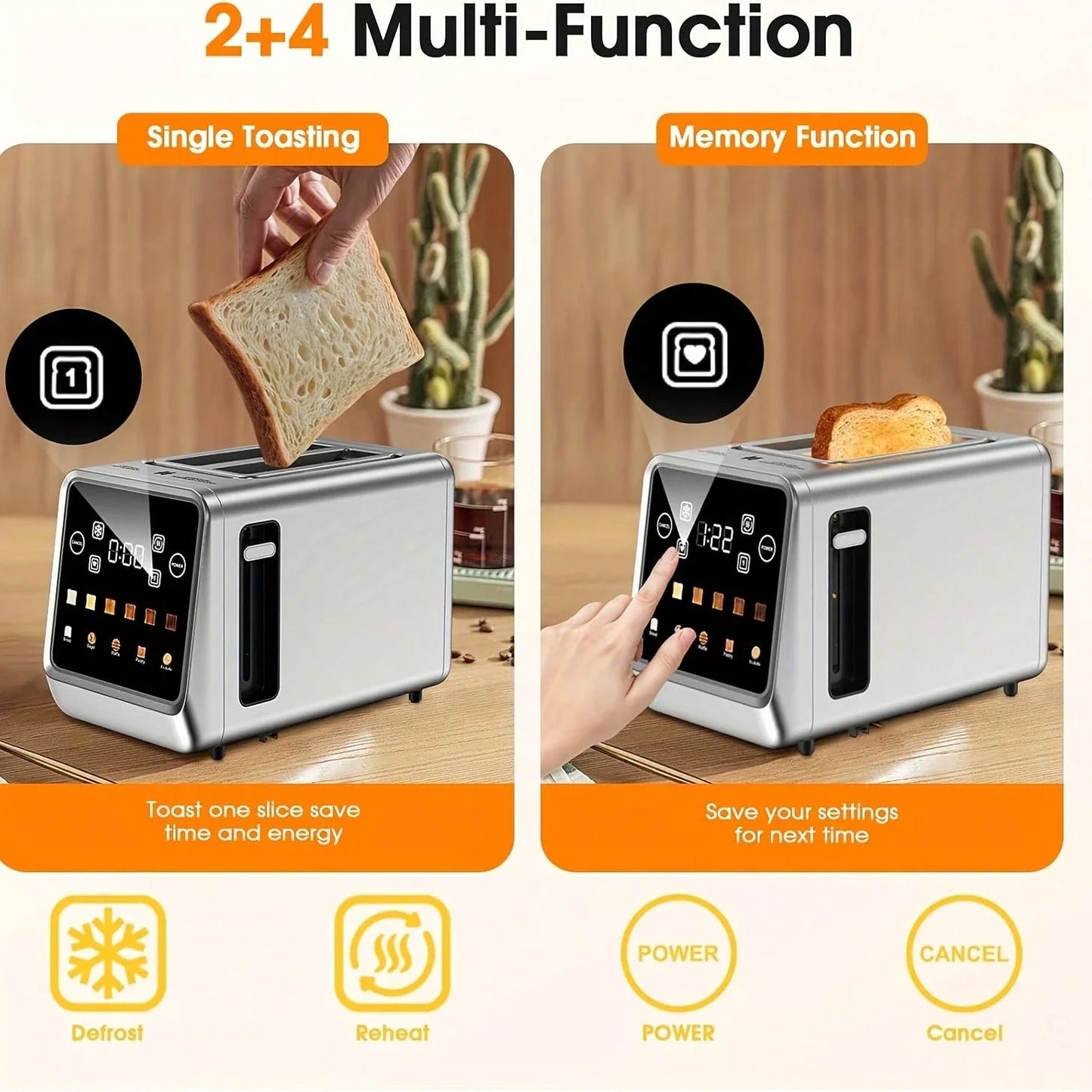 Touch Screen 2-Slice Toaster