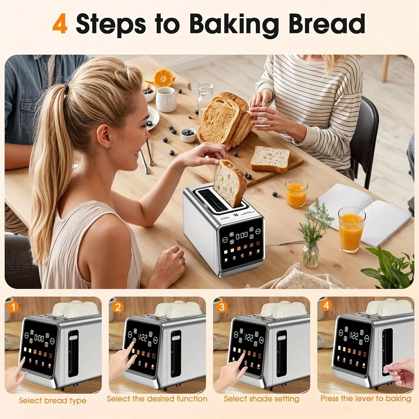 Touch Screen 2-Slice Toaster