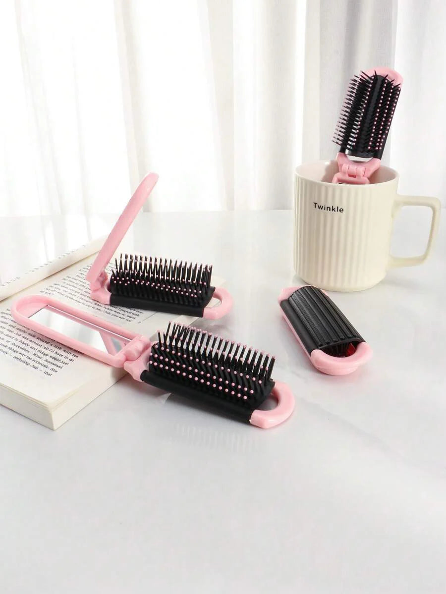 X Milania 1pc Foldable Comb - Cream Color