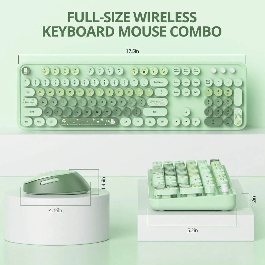 Wireless Keyboard And Mouse Set, Cute Keyboard And Mouse Combo
