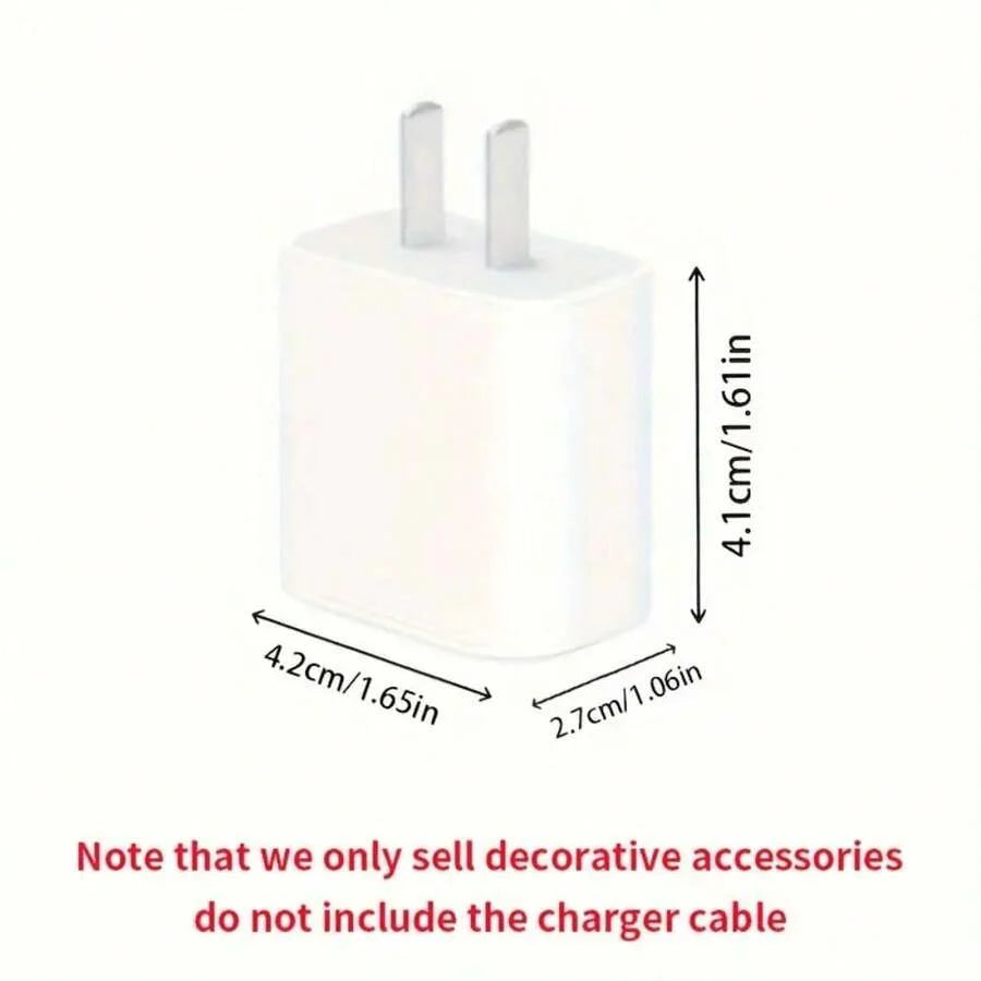 5pcs Pink Heart Shaped Charger Protector