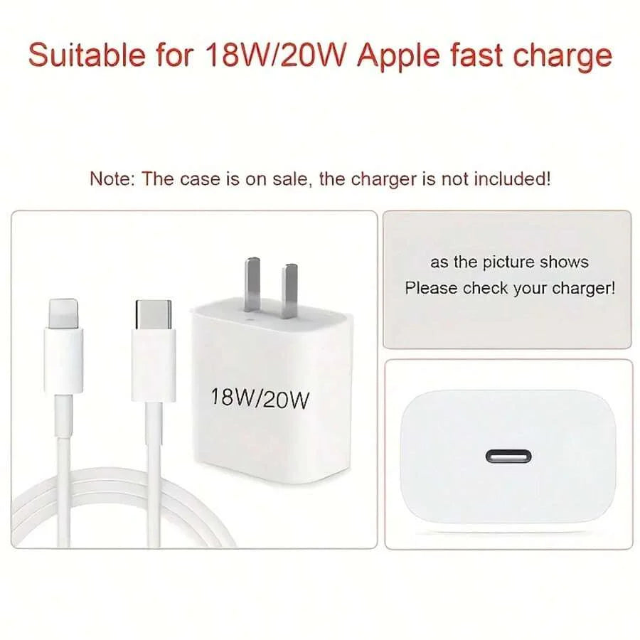 Pearl Design Charger Set, Includes Charging Cable Protector