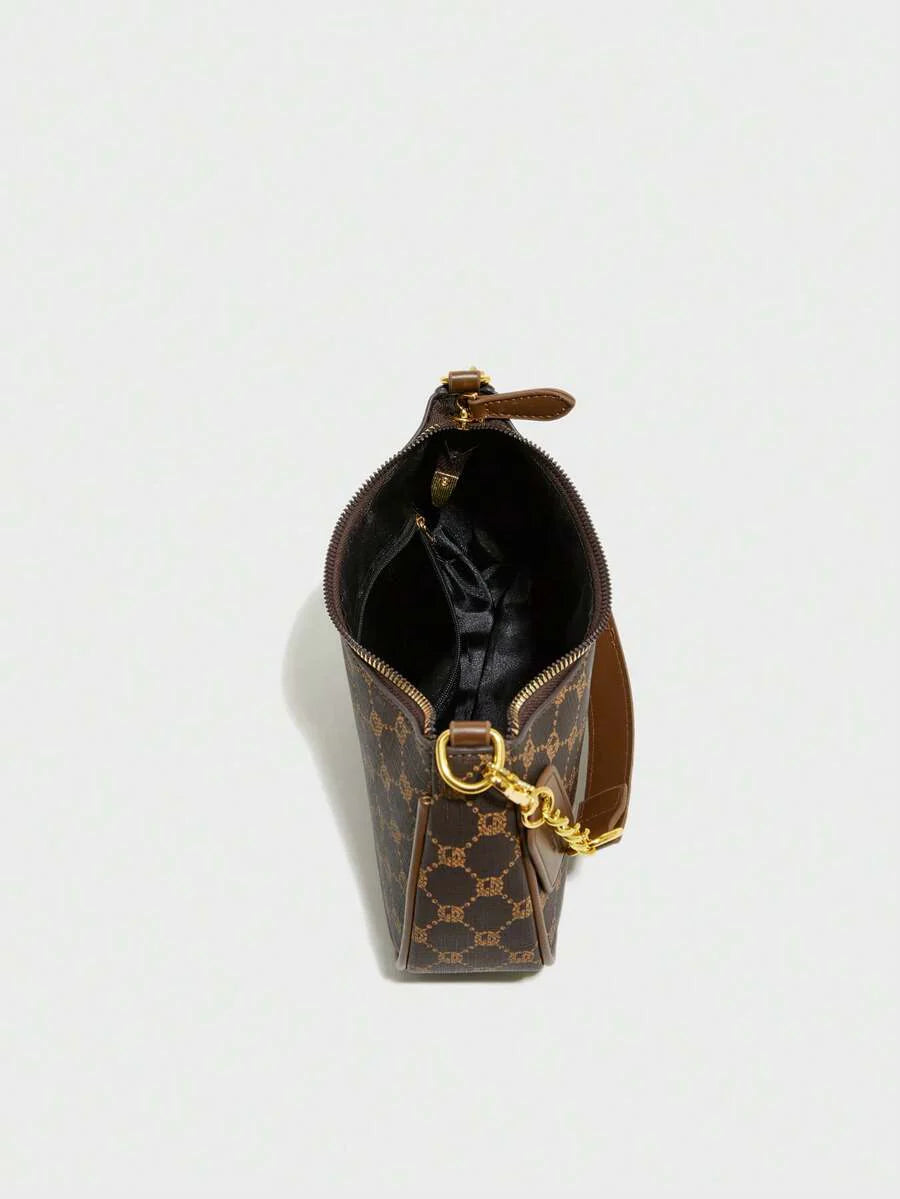 White Ladies' Shoulder Bag Made Of PU Material