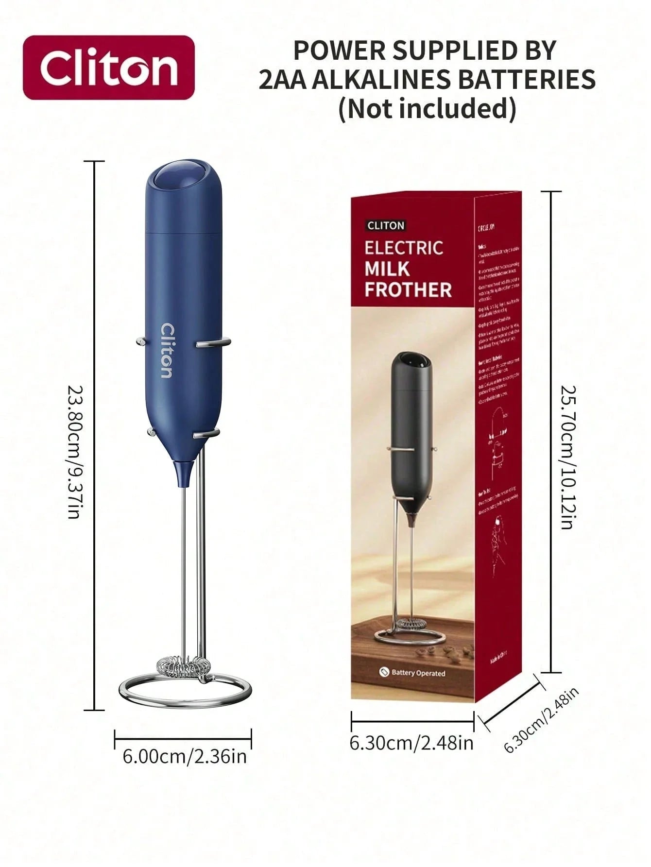 CLITON Battery-Powered Milk Frother