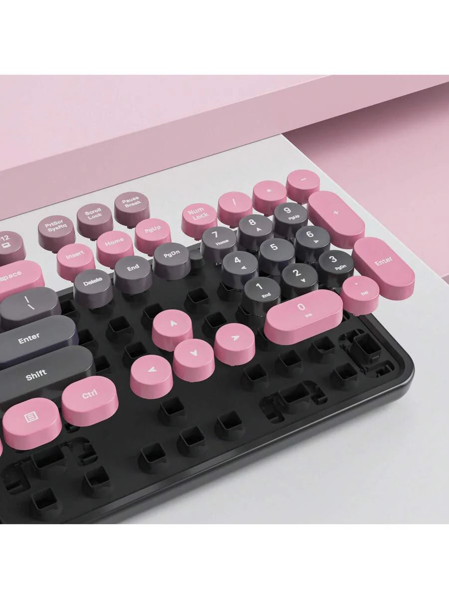 Wireless Keyboard And Mouse Set, Cute Keyboard And Mouse Combo