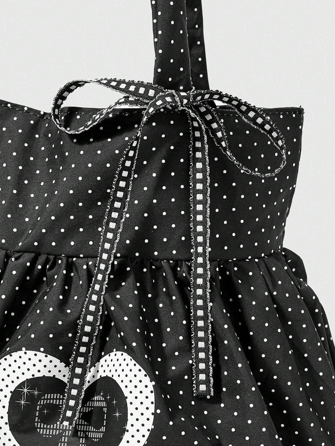 ROMWE Anime Black Heart Shoulder Bag