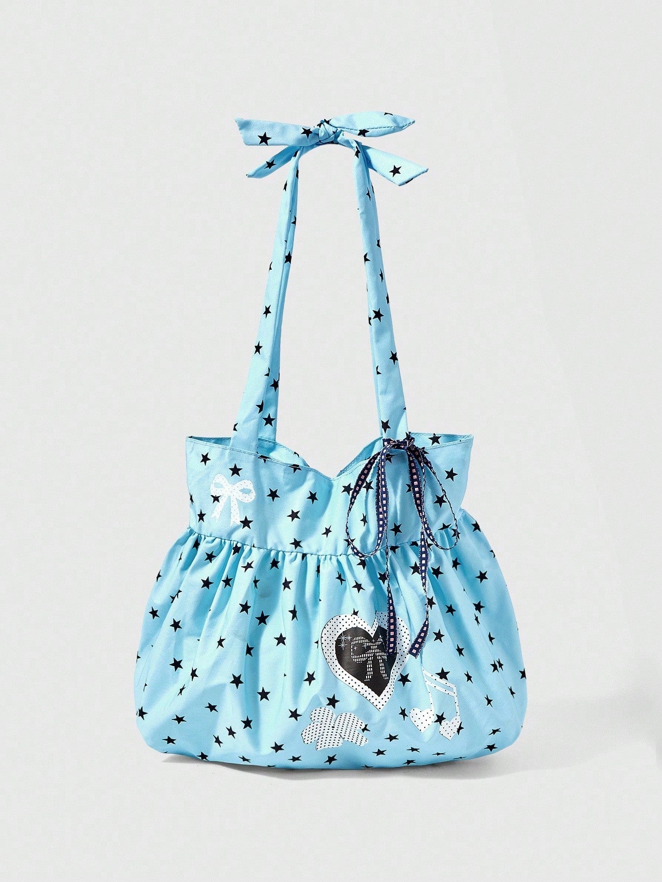ROMWE Anime Black Heart Shoulder Bag