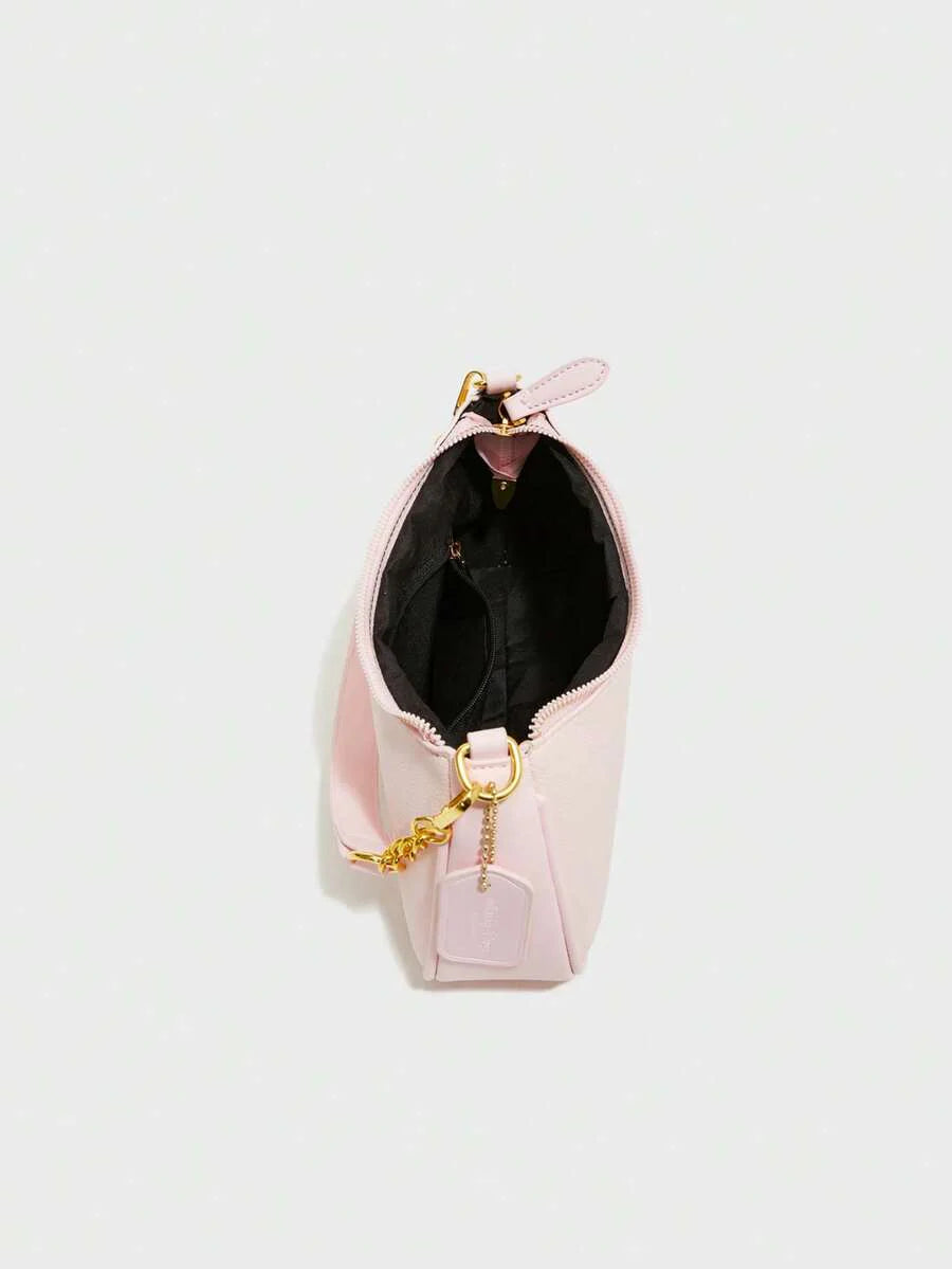 White Ladies' Shoulder Bag Made Of PU Material