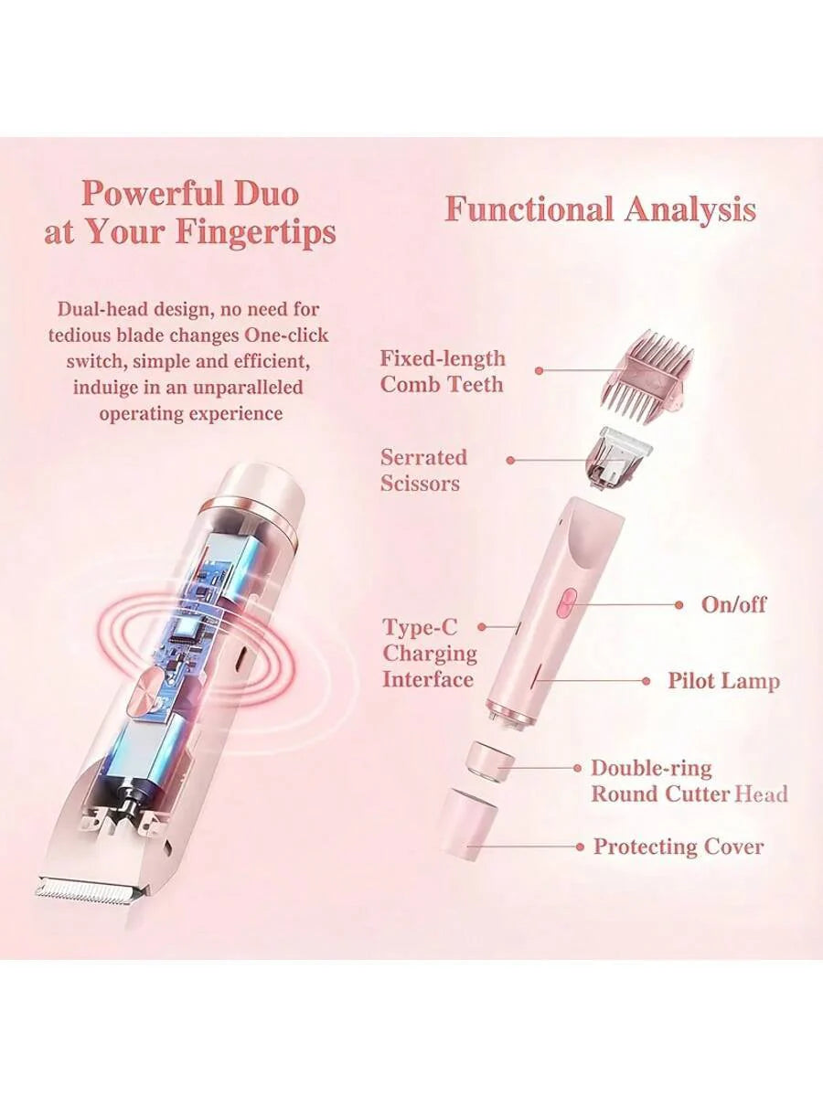 2 In 1 Women Electric Razor & Bikini Trimmer