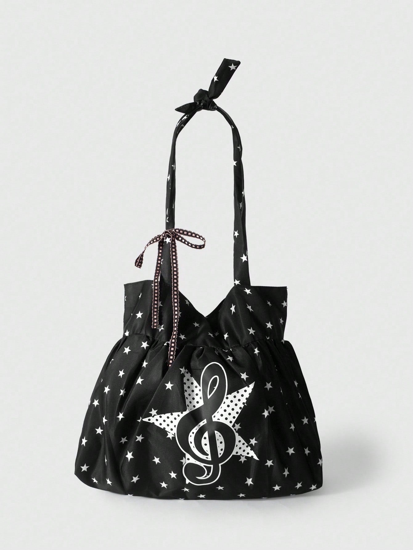 ROMWE Anime Black Heart Shoulder Bag