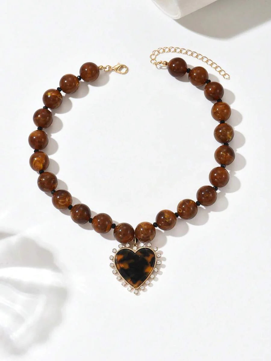 Elegant Fashion Gold Chain Plastic Orange Red Jelly