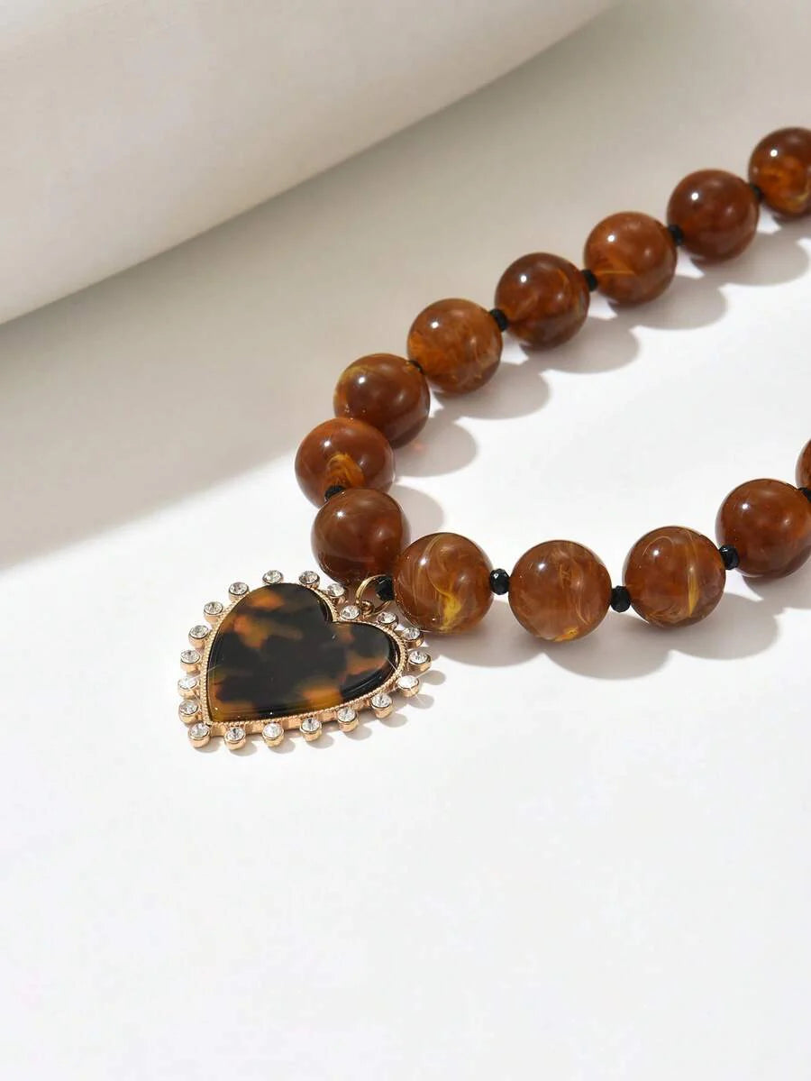 Elegant Fashion Gold Chain Plastic Orange Red Jelly