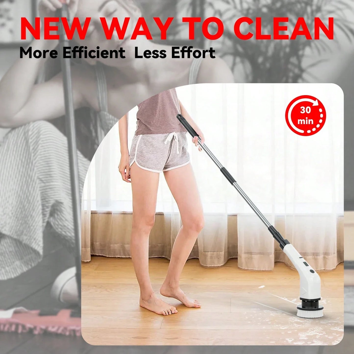 Cordless Electric Spin Scrubber