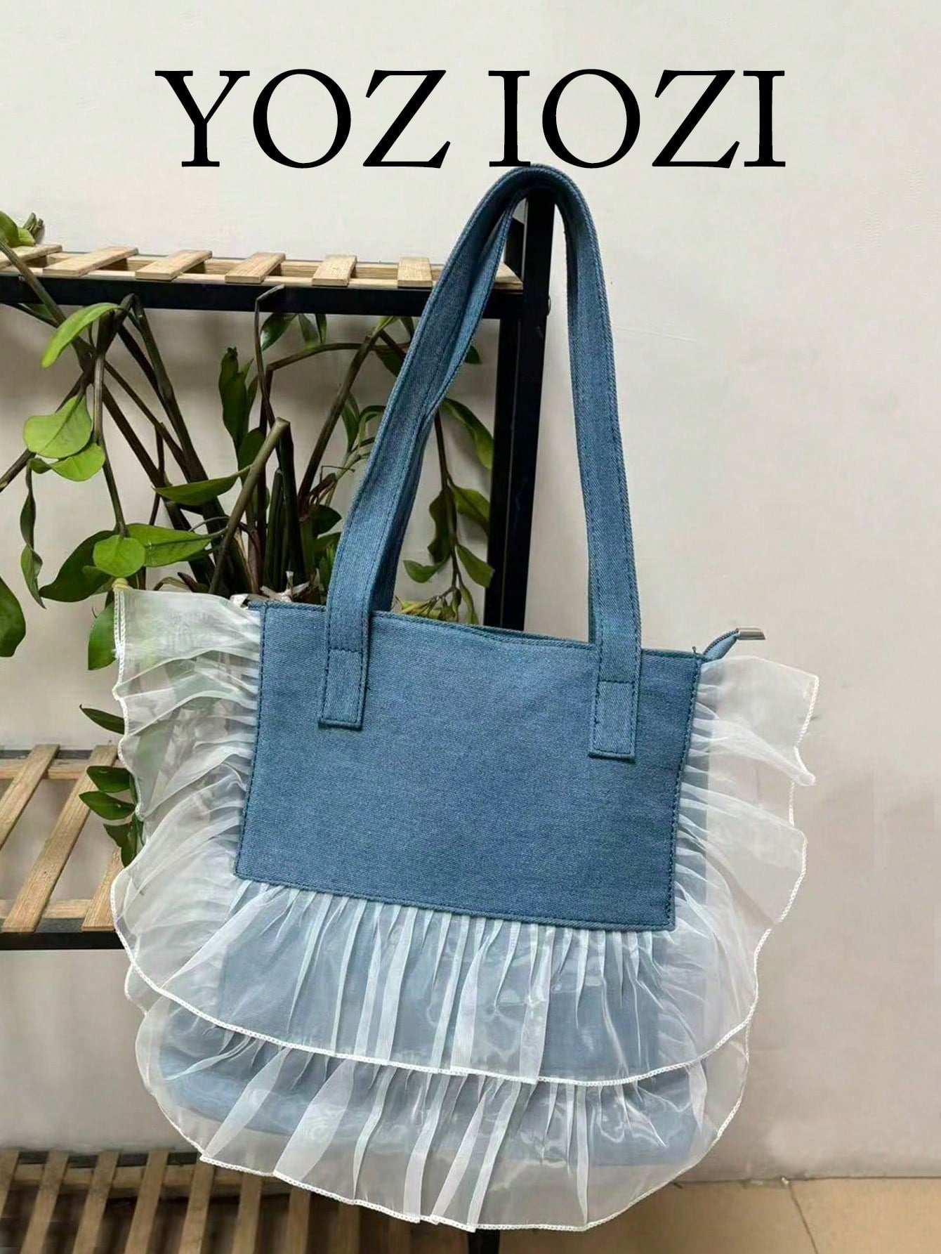 Polka Dot Heart Canvas Tote
