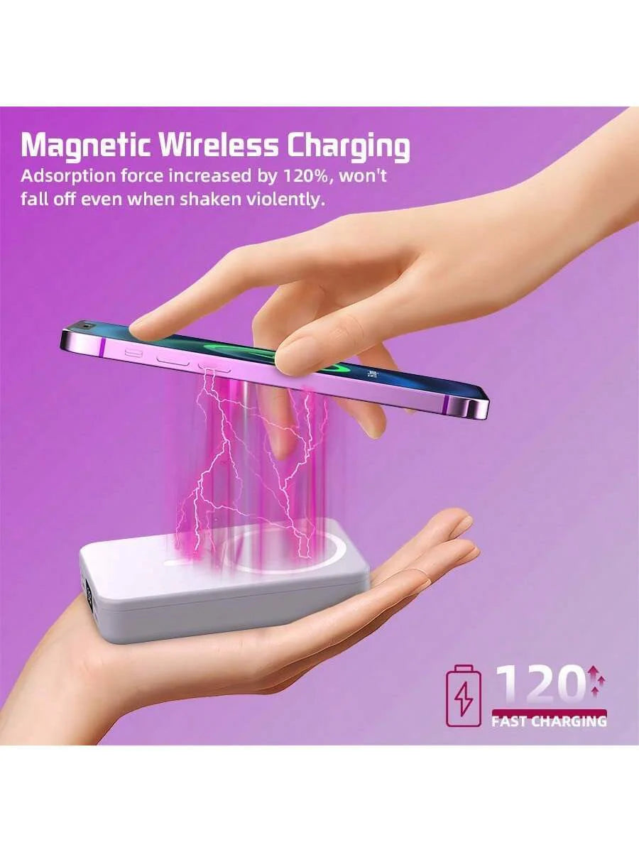GAWFOLK Pink 10000mAh Power Bank With Stand