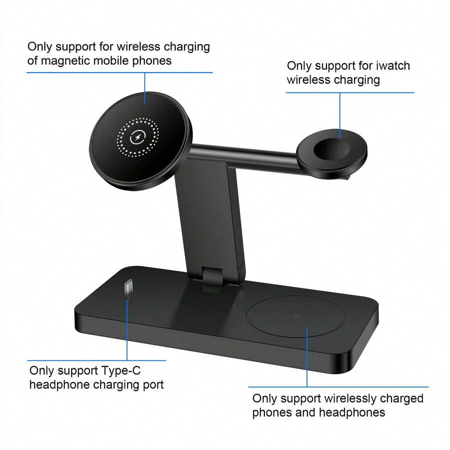 Fast Charging 3-In-1 Wireless Charger 4 In 1 Magnetic Wireless Charger Stand