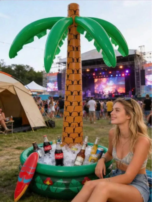 Inflatable Palm Tree Ice Bucket, Coconut Tree Beer Ice Bucket