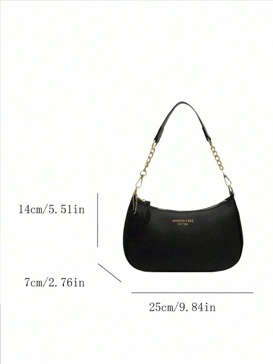 White Ladies' Shoulder Bag Made Of PU Material